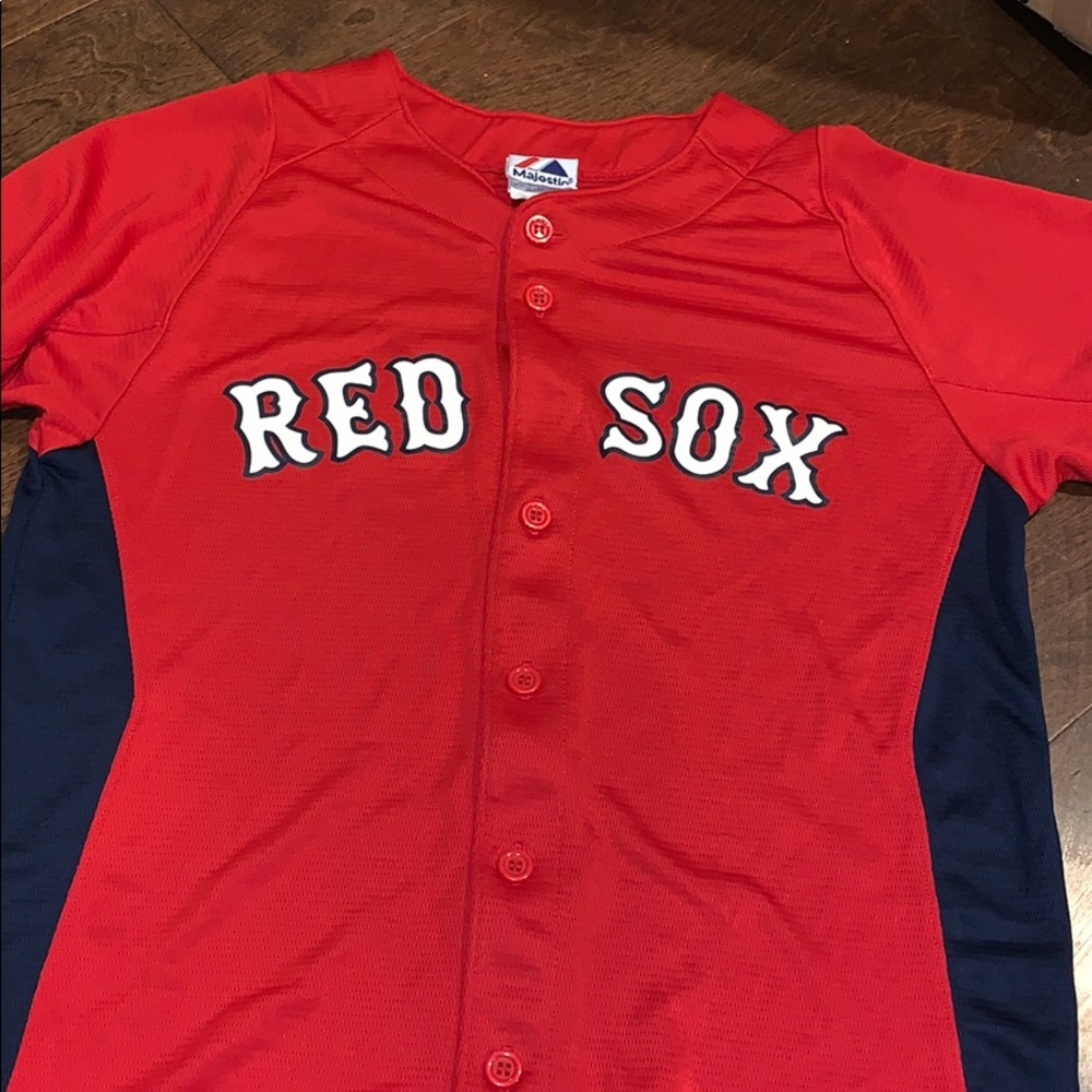Boys Red Sox Majestic replica top